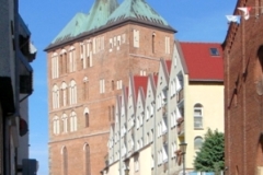 Kołobrzeskie kamieniczki.